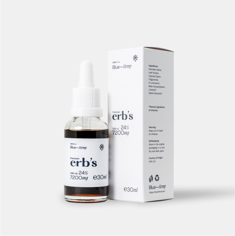 Premium erb’s CBD OIL 24 % 30ml Contains 7200 mg of CBD