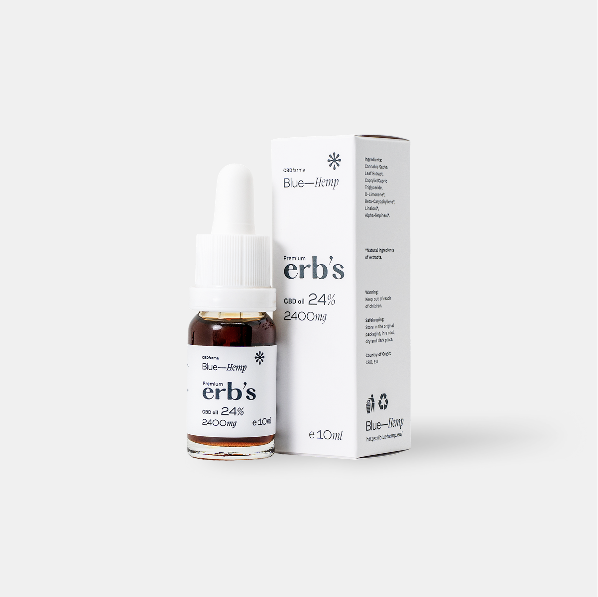 Premium erb’s CBD OIL 24 % 10 ml Contains 2400 mg of CBD